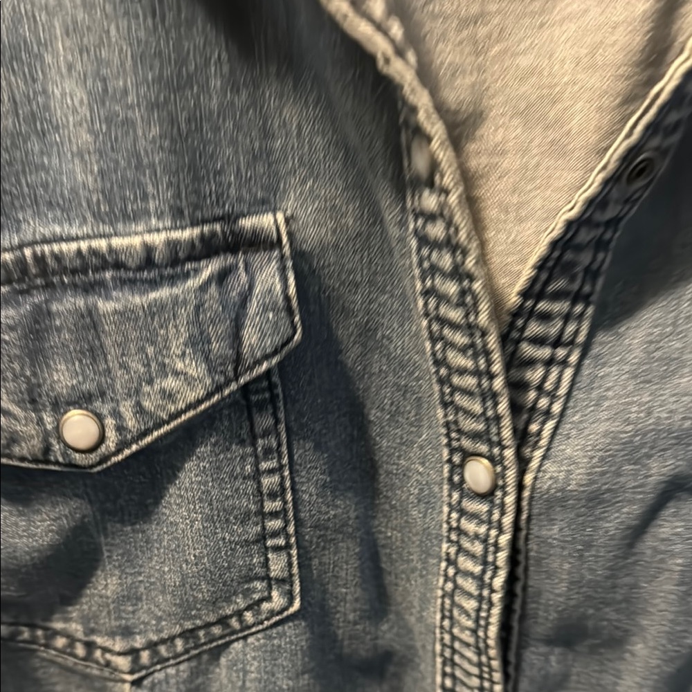 Divided Blue Button Down Shirt - Picture 5 of 5